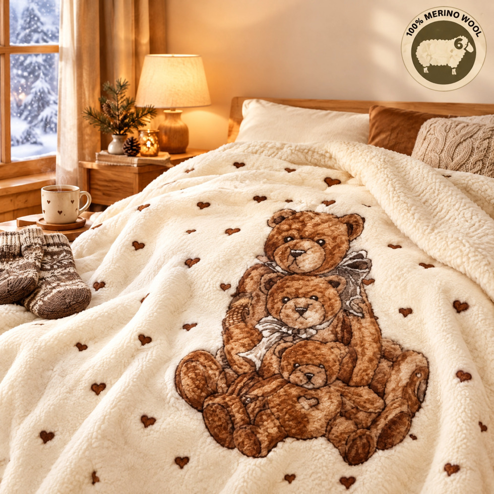 Merino wool blanket winter banner