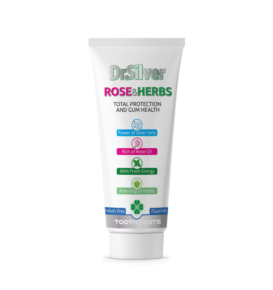 Drsilver toothpaste rose herbs tube1