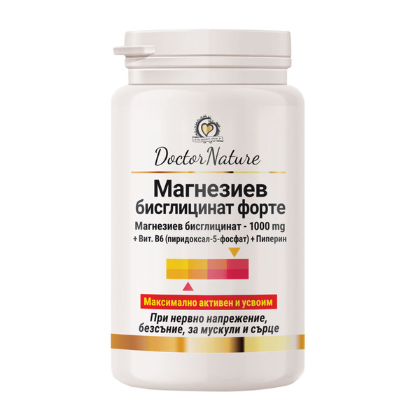 Dr.Nature Магнезиев бисглицинат Форте, 60 таблетки - Green Master